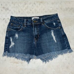 JBD distress raw hem shorts , Style# DH358 | size Small